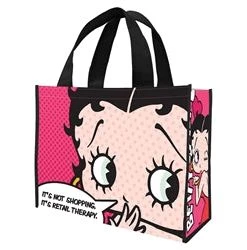 Bettyboopsuperstore Betty Boop Retail Therapy Large Recycled Shopper Tote On The Go
