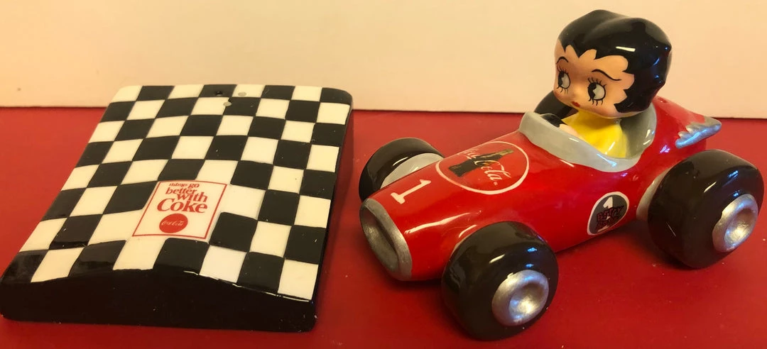 Bettyboopsuperstore Betty Boop Coca Cola Racing Car Salt & Pepper Shaker Classic Collectibles 1 Bettyboopsuperstore Betty Boop Coca Cola Racing Car Salt & Pepper Shaker Classic Collectibles