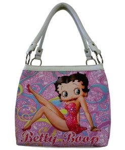 Bettyboopsuperstore On The Go Licensed Betty Boop Medium Tote Pink/White