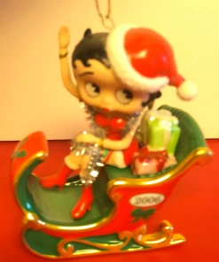 Bettyboopsuperstore Classic Collectibles Betty Boop 2006 Betty In A Sleigh Ornament