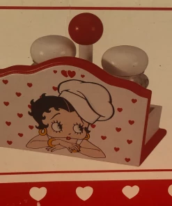Bettyboopsuperstore Betty Boop Salt And Pepper Shakers With Rack Hard To Find Retired