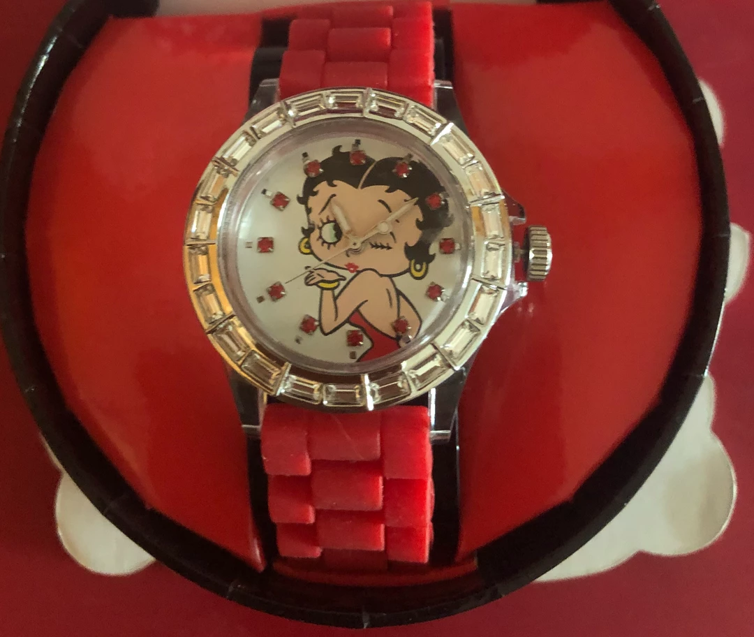 Bettyboopsuperstore Classic Collectibles Betty Boop Kiss Large Face Watch Retired 2012 1 Bettyboopsuperstore Classic Collectibles Betty Boop Kiss Large Face Watch Retired 2012