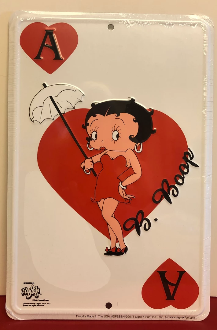 Bettyboopsuperstore Betty Boop Tin Sign Ace Of Hearts Other Stuff 1 Bettyboopsuperstore Betty Boop Tin Sign Ace Of Hearts Other Stuff