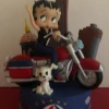 Bettyboopsuperstore Betty Boop Biker Musical Figurine With Skyline Retired