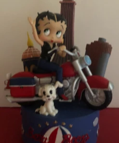 Bettyboopsuperstore Betty Boop Biker Musical Figurine With Skyline Retired