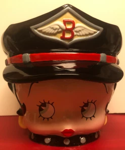 Bettyboopsuperstore Betty Boop Biker Head Cookie Jar (Retired)