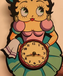 Bettyboopsuperstore Betty Boop Kitchen Swinging Clock Retired Classic Collectibles