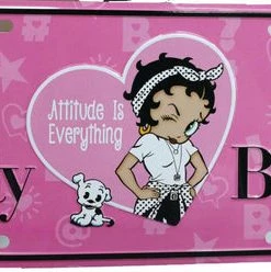 Goodies Galore The Bettyboopsuperstore For Your Car Betty Boop License Plate Attitude Is Everything New Item