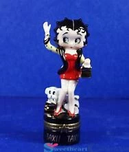 Bettyboopsuperstore Betty Boop Hailing Taxi Porcelain Hinged Box Limited Edition
