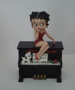 Bettyboopsuperstore Betty Boop Sitting On Top Of A Piano Blowing A Kiss Musical. (Retired And Rare)