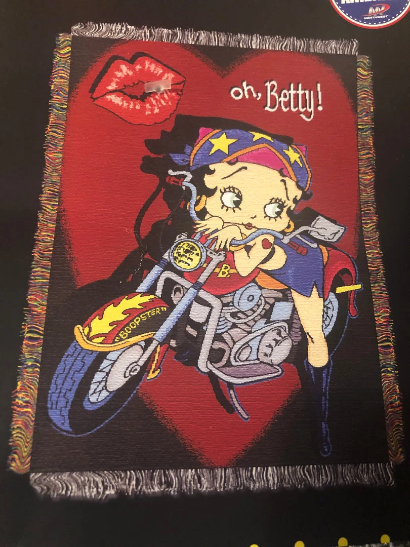 Bettyboopsuperstore Other Stuff Betty Boop Biker Throw 1 Bettyboopsuperstore Other Stuff Betty Boop Biker Throw