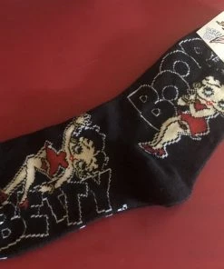 Bettyboopsuperstore Clothing And Apparel Betty Boop Above Ankle Black Socks
