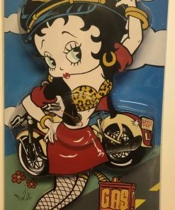 Bettyboopsuperstore Classic Collectibles Betty Boop Biker Swinging Legs Clock Retired