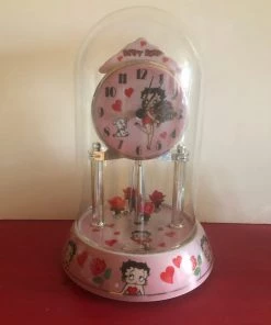 Bettyboopsuperstore Betty Boop Roses Porcelain Anniversary Clock Retired Classic Collectibles