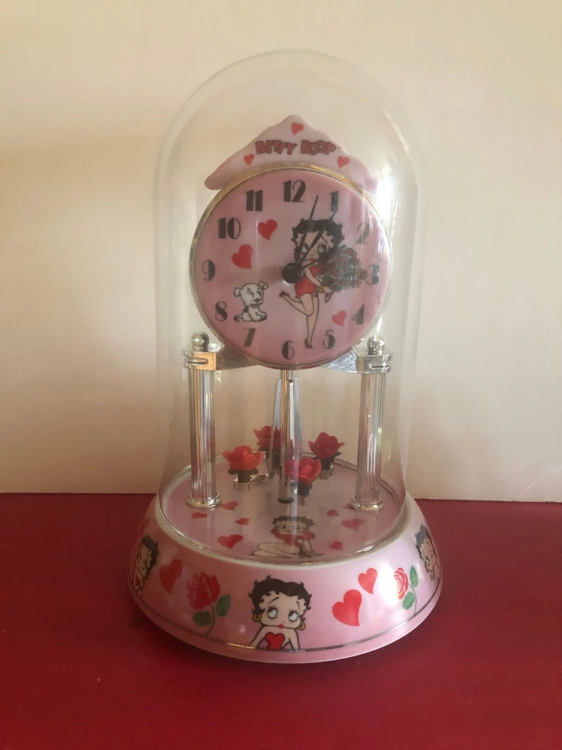 Bettyboopsuperstore Betty Boop Roses Porcelain Anniversary Clock Retired Classic Collectibles 1 Bettyboopsuperstore Betty Boop Roses Porcelain Anniversary Clock Retired Classic Collectibles