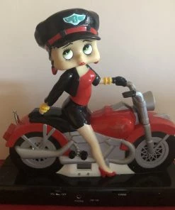 Bettyboopsuperstore Betty Boop Biker AM/FM Clock Radio Retired Very Hard To Find! Classic Collectibles