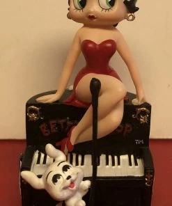 Bettyboopsuperstore Classic Collectibles Betty Boop Sitting On Piano With Pudgy Retired