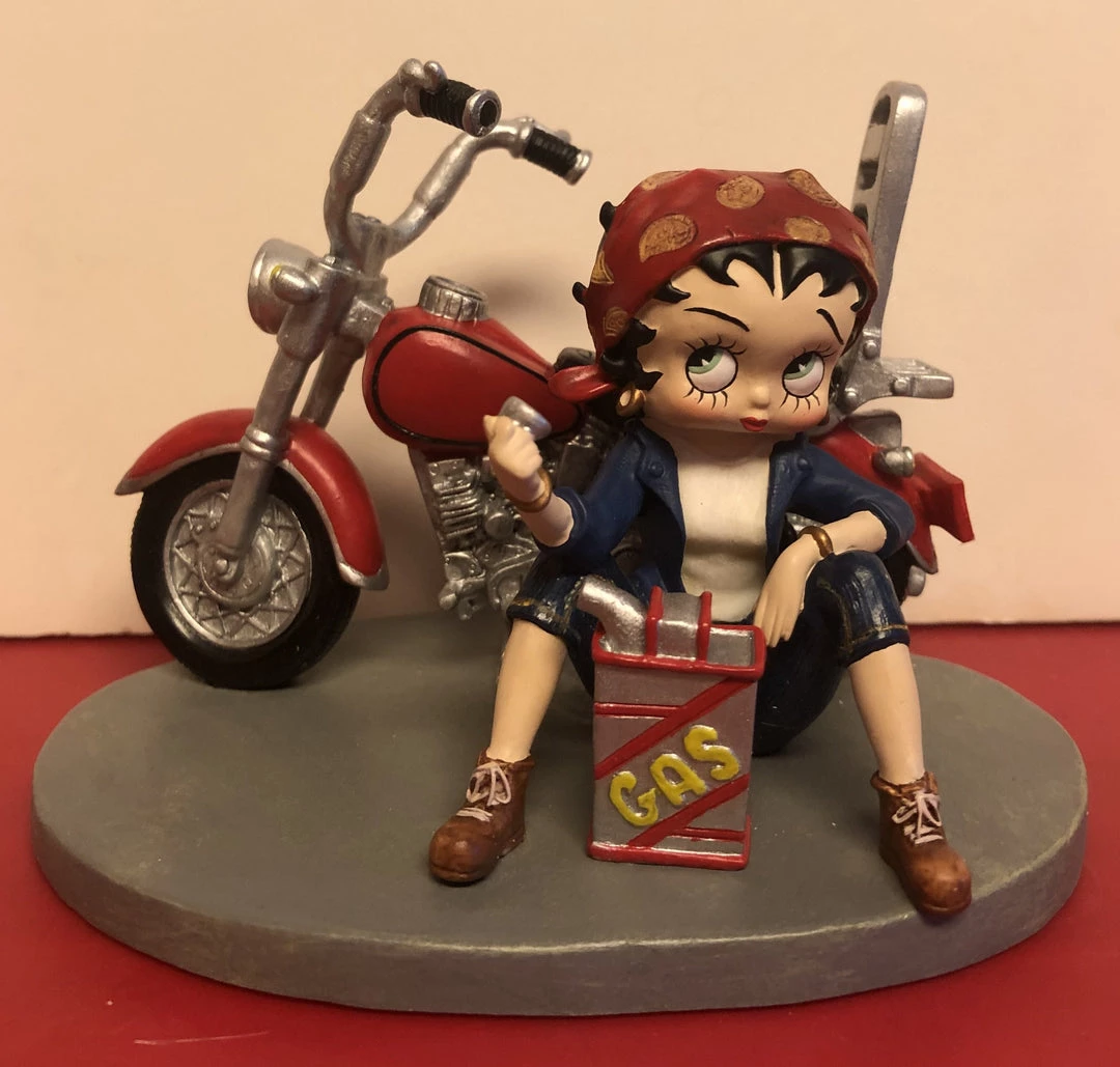 Bettyboopsuperstore Betty Boop Biker With Gas Can Retired 1 Bettyboopsuperstore Betty Boop Biker With Gas Can Retired