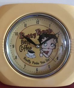 Bettyboopsuperstore Classic Collectibles Betty Boop Best Coffee Metal Wall Clock Retired