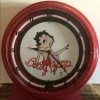 Betty Boop Super Store Betty Boop Red Metal Neon Wall Clock Retired Very Rare Piece Classic Collectibles