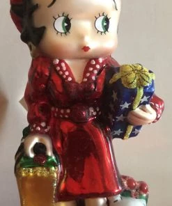 Betty Boop Super Store Polonaise Shopper Betty Boop Ornament Retired - Very Hard To Find Betty Boop Christmas
