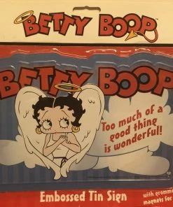 Betty Boop Super Store Betty Boop Angel Embossed Tin Sign Retired