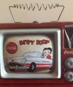 Betty Boop Super Store Classic Collectibles Betty Boop Coca Cola 55 Oldsmobile Tin Tote TV Style Retired