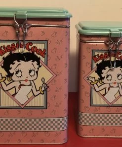 Goodies Galore The Bettyboopsuperstore Betty Boop Kiss The Cook Canister Set (2) Retired Classic Collectibles