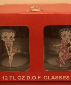 Goodies Galore The Bettyboopsuperstore Classic Collectibles Betty Boop 4 Piece 12oz Frosted Set Of Glasses Retired