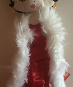 Betty Boop Super Store Betty Boop Red Dress With Boa Posable Cloth Doll Retired