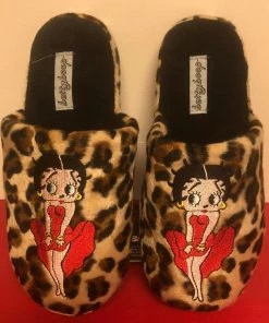 Betty Boop Super Store Betty Boop Leopard Slippers NEW Bathroom