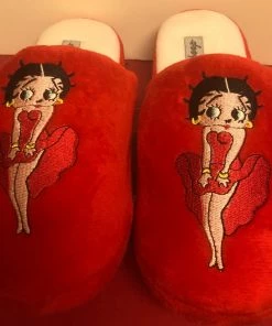 Betty Boop Super Store Betty Boop Marilyn Red Dress Slippers New