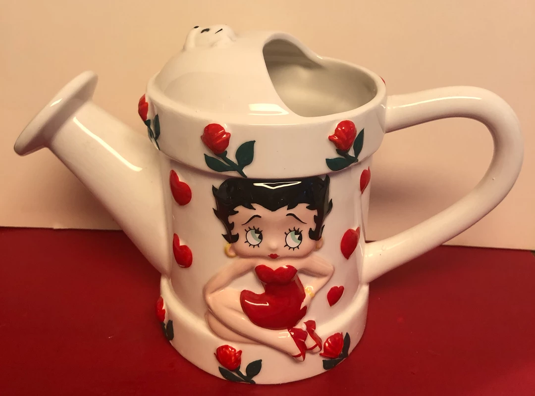 Bettyboopsuperstore Classic Collectibles Betty Boop Ceramic Watering Can (Retired) 1 Bettyboopsuperstore Classic Collectibles Betty Boop Ceramic Watering Can (Retired)