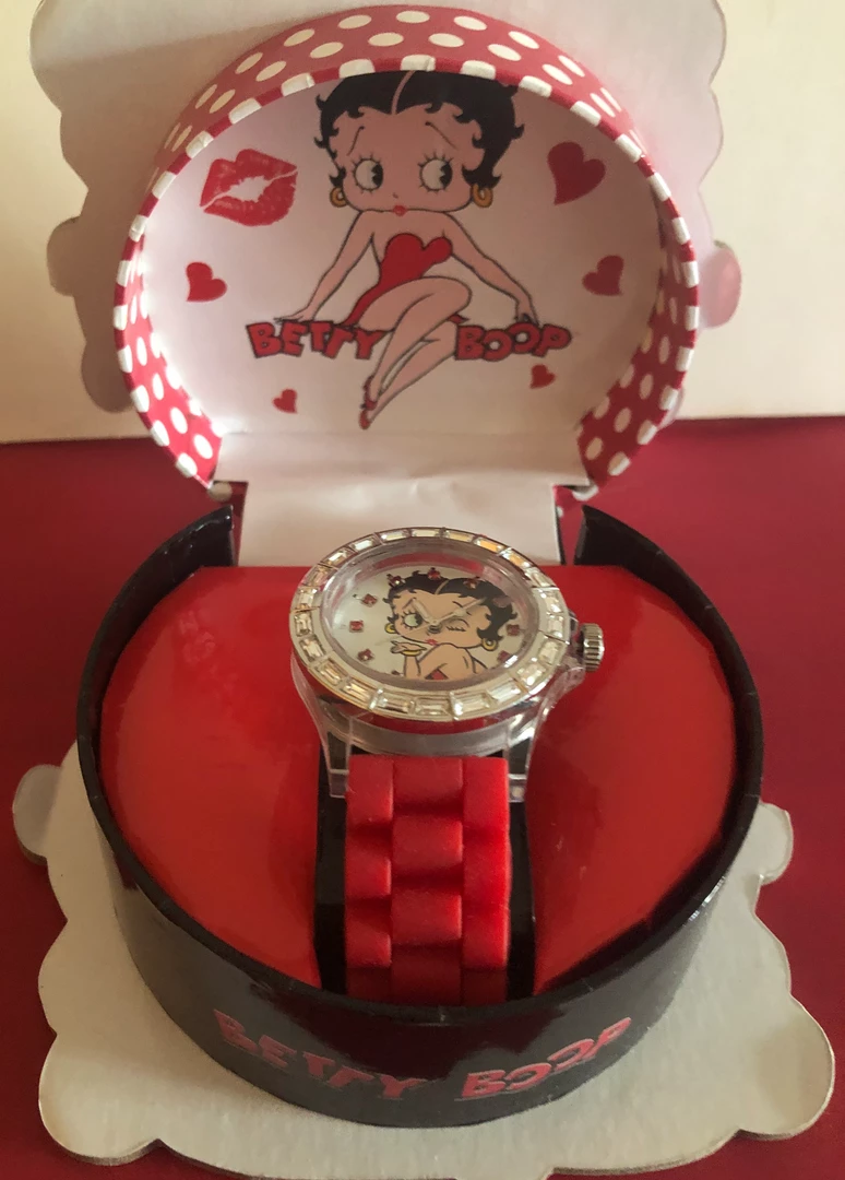 Bettyboopsuperstore Classic Collectibles Betty Boop Kiss Large Face Watch Retired 2012 2 Bettyboopsuperstore Classic Collectibles Betty Boop Kiss Large Face Watch Retired 2012