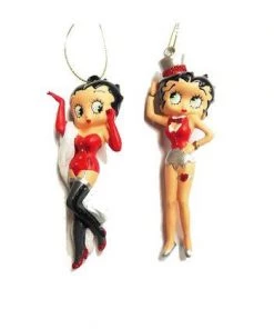 Bettyboopsuperstore Classic Collectibles Betty Boop Ornament Blow A Kiss & Showgirl Set/2