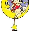 Bettyboopsuperstore Betty Boop Swinging Legs Star Clock Retired Classic Collectibles