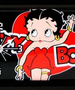 Bettyboopsuperstore Classic Collectibles Betty Boop Black License Plate Clock