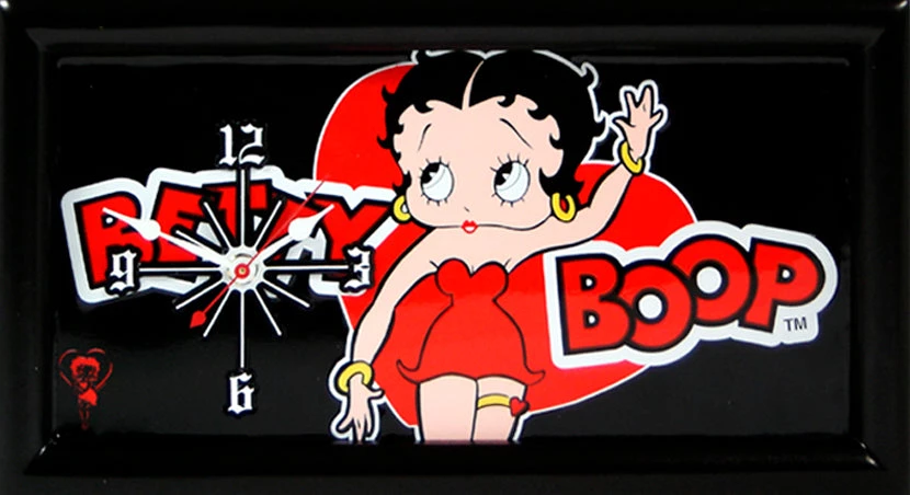 Bettyboopsuperstore Classic Collectibles Betty Boop Black License Plate Clock 1 Bettyboopsuperstore Classic Collectibles Betty Boop Black License Plate Clock