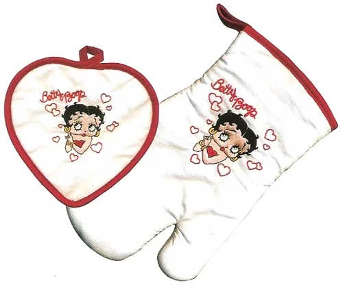 Bettyboopsuperstore Kitchen Betty Boop Hearts, 2-Piece Oven/Mitt Potholder Set 1 Bettyboopsuperstore Kitchen Betty Boop Hearts, 2-Piece Oven/Mitt Potholder Set