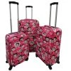 Bettyboopsuperstore Rolling Suitcase Set Betty Faces Suitcase Set Of 3/ 4 Wheel Rolling Suitcases