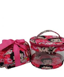 Bettyboopsuperstore Betty Boop Polyester Cosmetic Set, Betty Faces On The Go