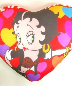 Bettyboopsuperstore Betty Boop Heart Shaped Biker Pillow