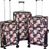 Bettyboopsuperstore Betty Boop Biker 3 Piece 4 Wheel Rolling Suitcase Set