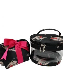 Bettyboopsuperstore Betty Boop Polyester Cosmetic Set, Betty Kick 3 Piece Set.
