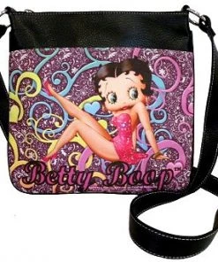 Bettyboopsuperstore On The Go Betty Boop Messenger Bag Black