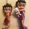 Bettyboopsuperstore Betty Boop Glitter Girls Ornaments (2) Betty Boop Christmas