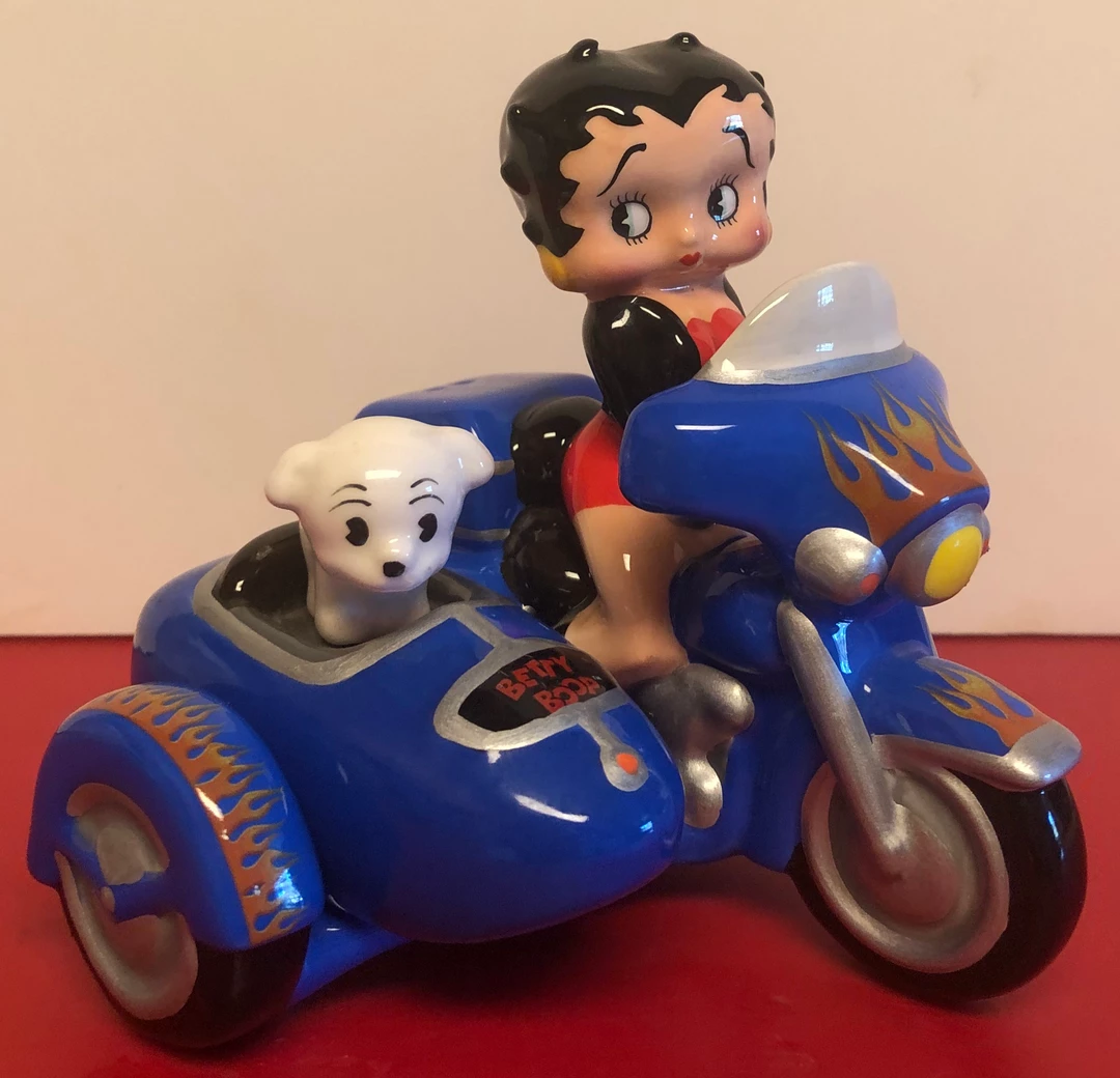 Bettyboopsuperstore Betty Boop Biker Salt And Pepper With Pudgy In Sidecar 1 Bettyboopsuperstore Betty Boop Biker Salt And Pepper With Pudgy In Sidecar