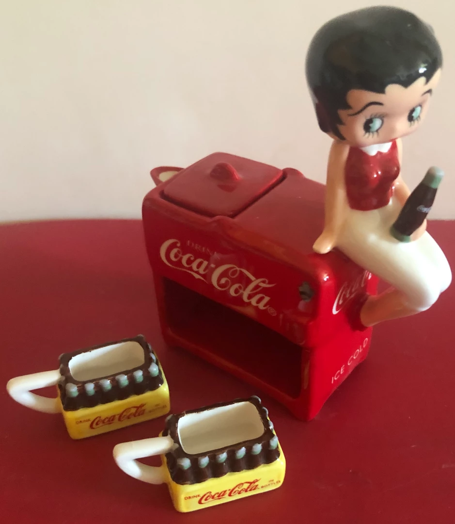 Bettyboopsuperstore Betty Boop Coca Cola Mini Tea Set Retired 2 Bettyboopsuperstore Betty Boop Coca Cola Mini Tea Set Retired