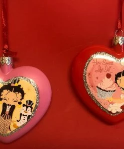 Goodies Galore The Bettyboopsuperstore Classic Collectibles Betty Boop 2 Piece Heart Ornament Set