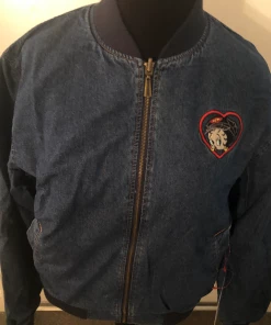 Bettyboopsuperstore Betty Boop Denim Reversible Biker Betty Jacket Clothing And Apparel